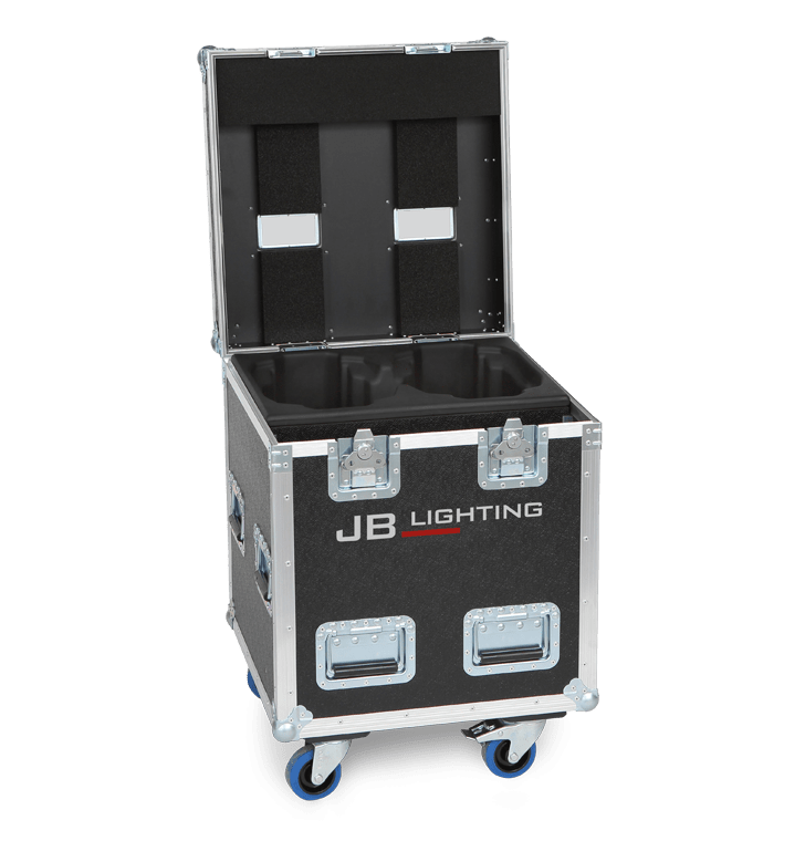 Amptown double (2-fixture) flight case for JB Lighting P12 / P15 / M15