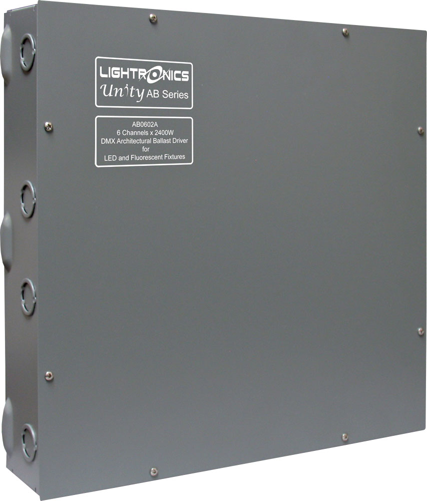 Lightronics AB0602A 6-Ch 2400W Switched Hot / Dimmed Hot AC Ballast Driver