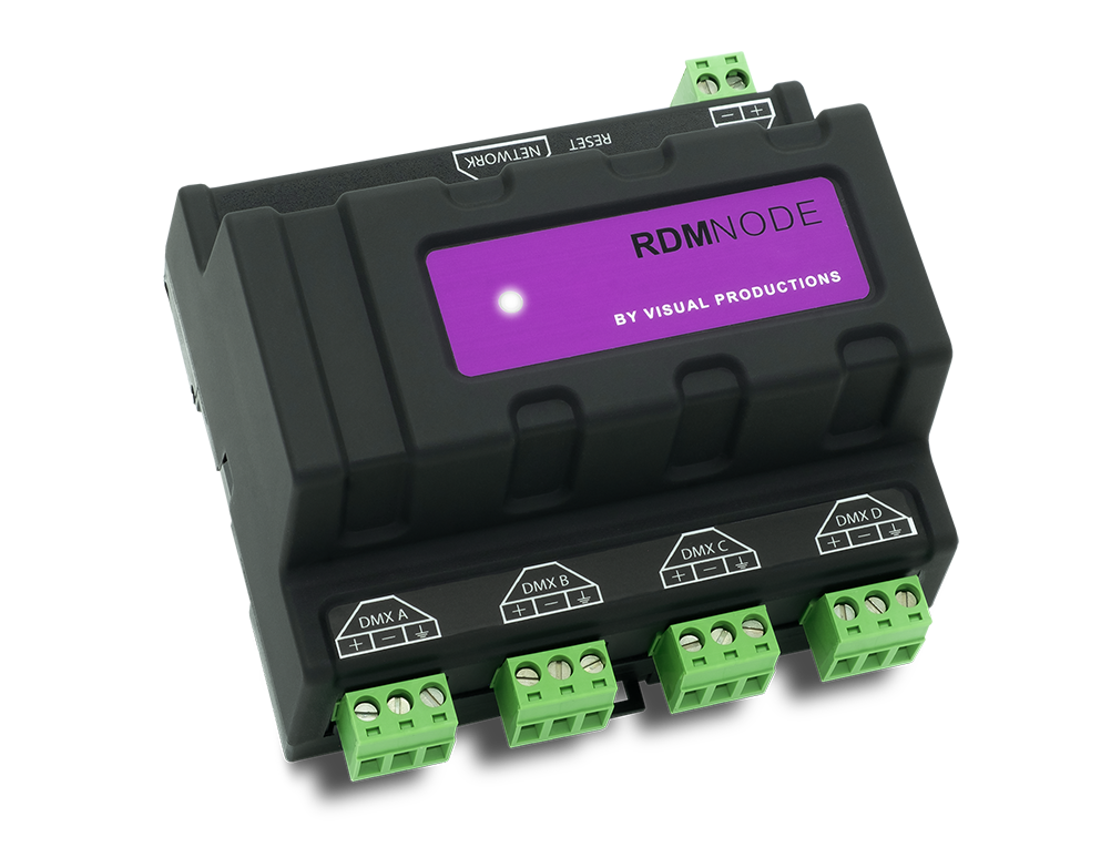 RdmNode - DIN Rail 4Port eDMX converter