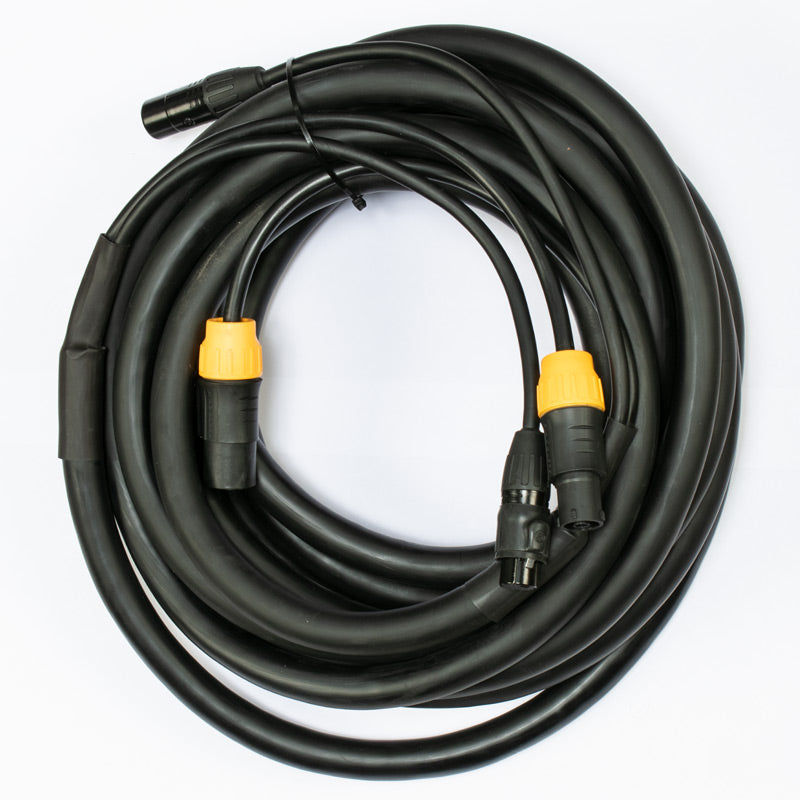 Accu-Cable IP65 5-pin DMX + locking power combo link cable