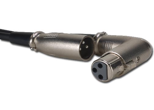ACXLRRAAC - 3-pin XLR right angle plug adapter