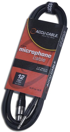 AMC12 - 12ft 1/4" mono to XLR mic cable