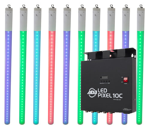 LED PIXEL TUBE SYS 10 - 10x LED Pixel Tube 360, 1x Pixel 4C