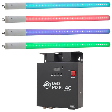 LED PIXEL TUBE SYS - 4x LED Pixel Tube 360, 1x Pixel 4C