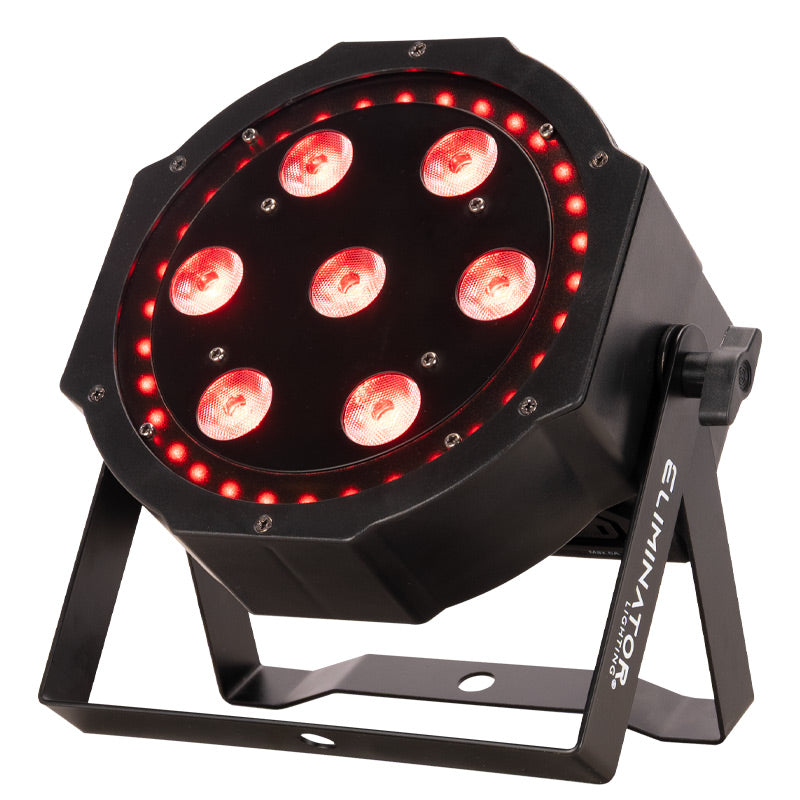 LP 8R - 7x 8W quad (RGBW) w/RGB ring par