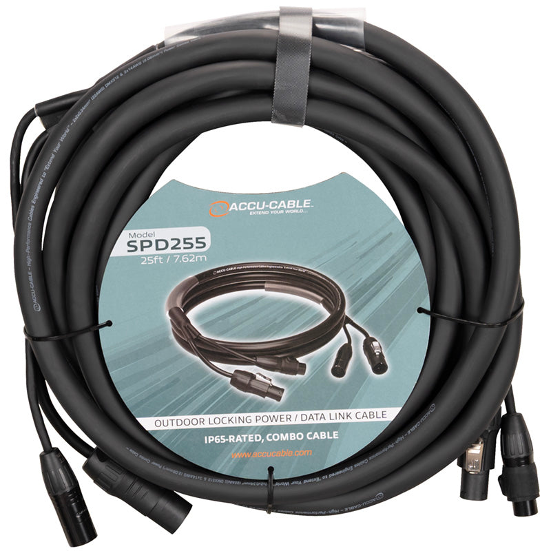 Accu-Cable SPD IP65 power + 5-pin DMX combo cable