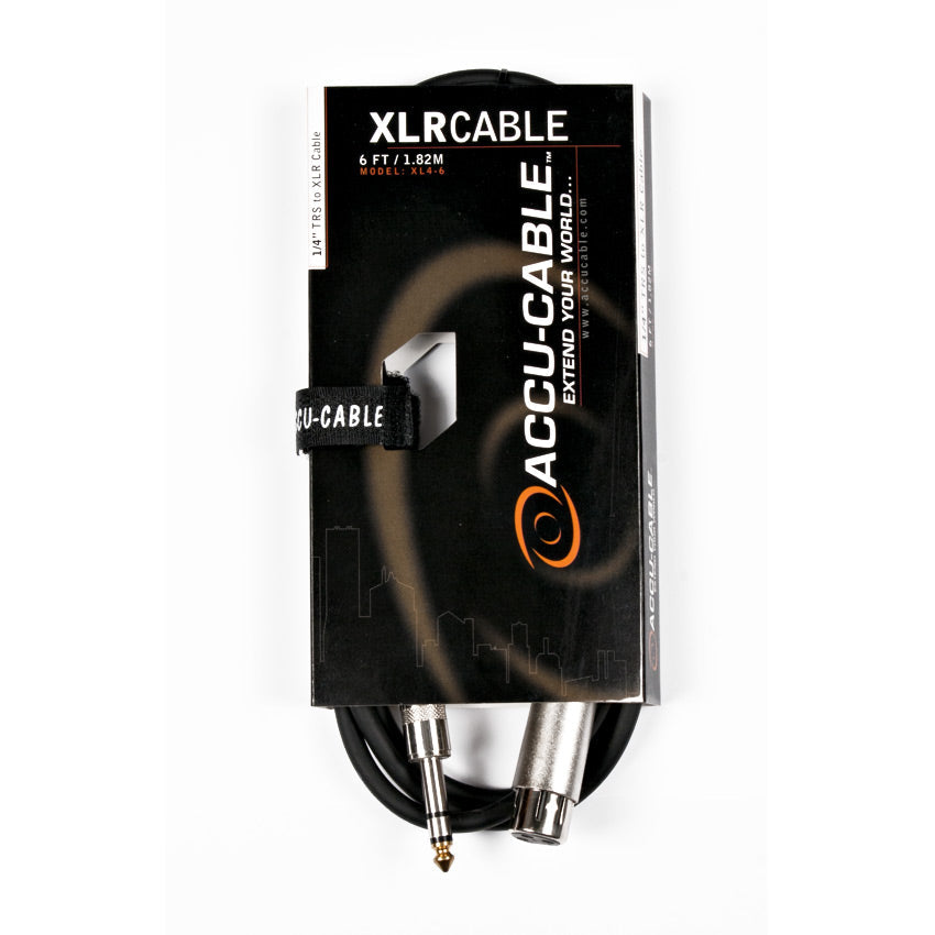 Accu-Cable XL4 1/4 in TRS to XLR cable