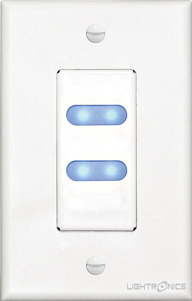 Lightronics AK1002 2-Scene Button Station, 1-Gang, White