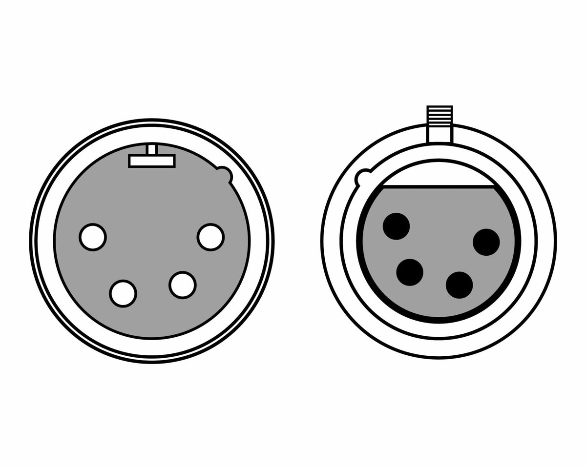 EXT-6 - 4-Pin XLR - 25ft Extension Cable