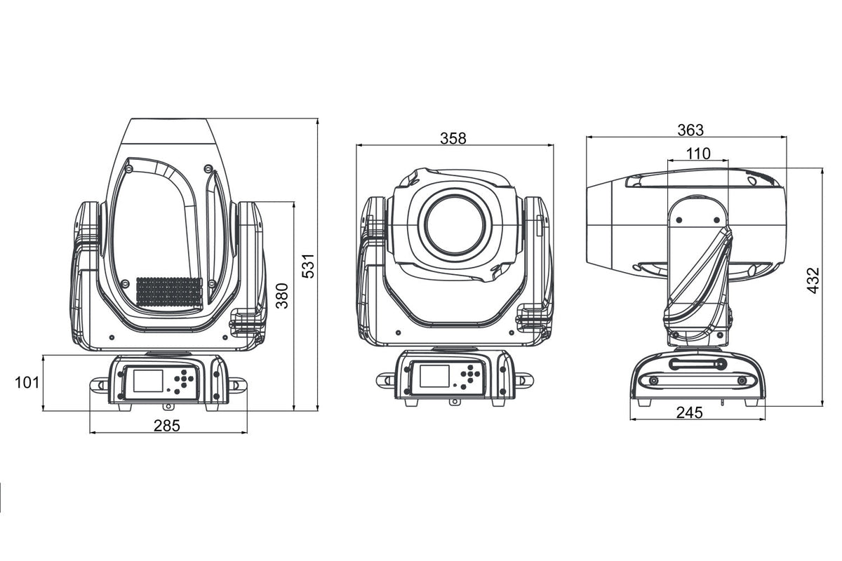 HAVOC H200-WH - 200W LED Moving Head Hybrid - White