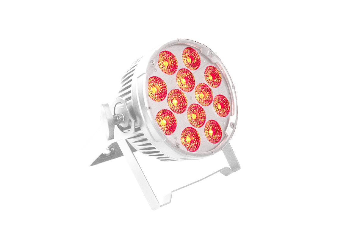 PAR12H-WH - Indoor Pro Par w/12 x 12W RGBWAU LEDs - White