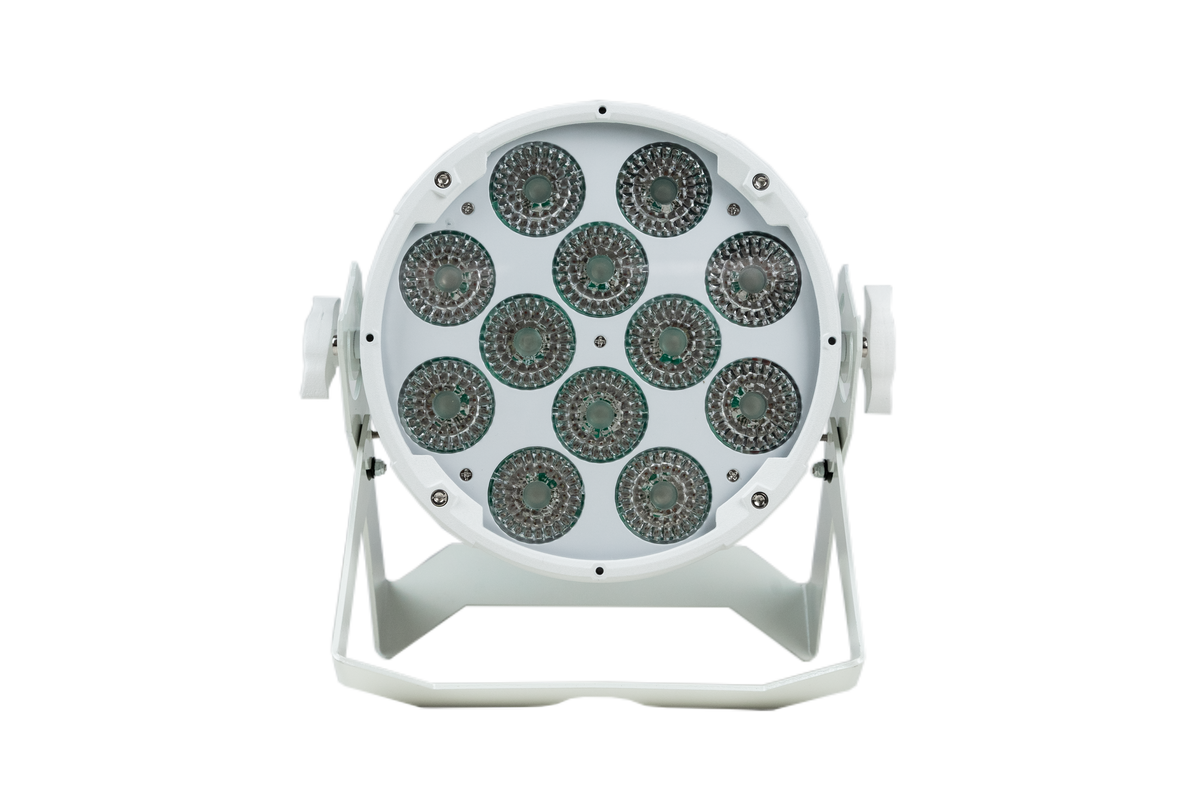 PAR12H-WH - Indoor Pro Par w/12 x 12W RGBWAU LEDs - White