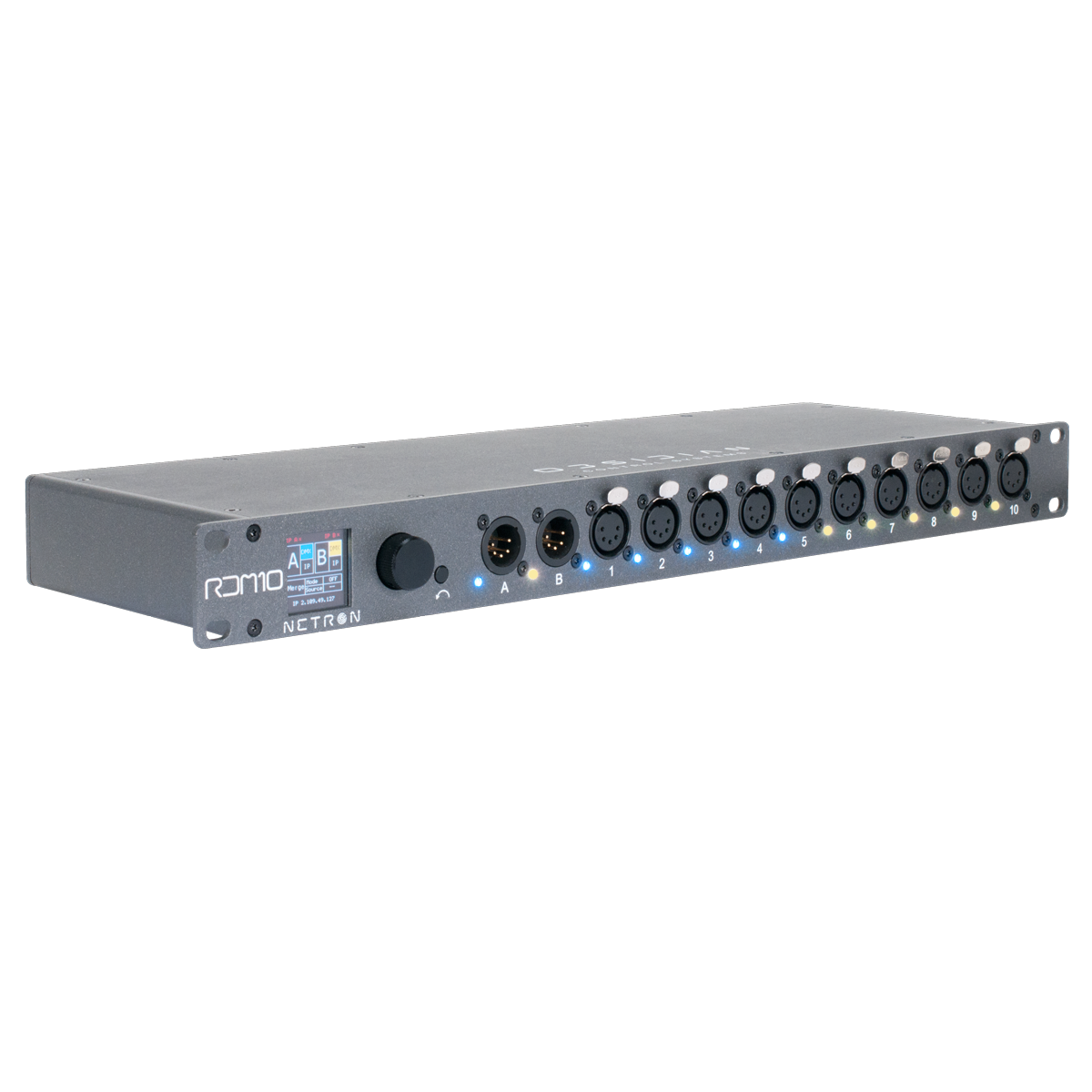 NRD101 - RDM 10 - RDM Splitter/Node, 2U, 10x XLR