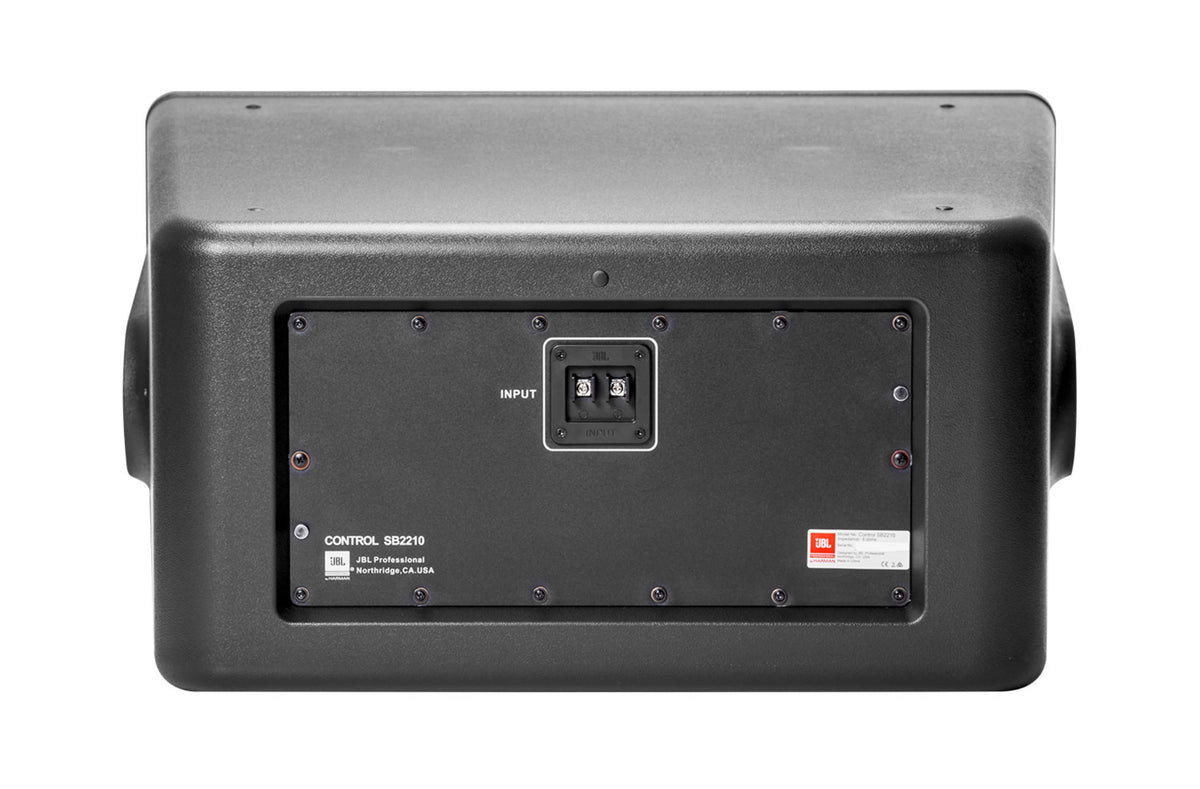 JBL Control SB2210 in Black. Professional Compact Subwoofer, Dual 10" (250mm) Woven Fiberglass cone LF drivers