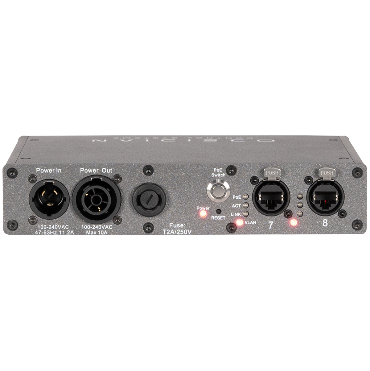 NWS008 - NS8 - 8-Port Switch, 100W PoE, 1/2 Rack