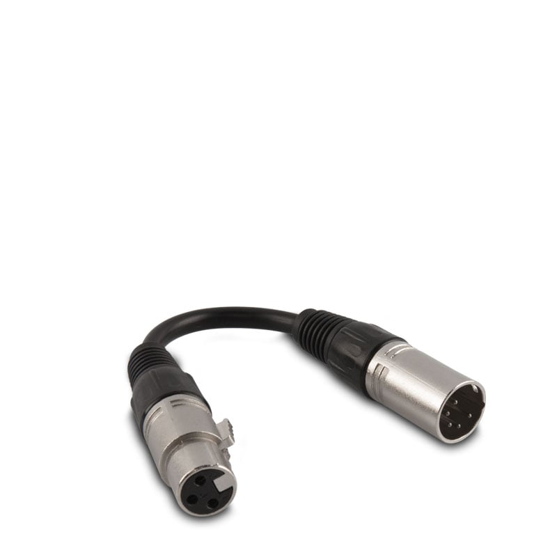 DMX Adapter - 3-Pin Female to 5-Pin Male