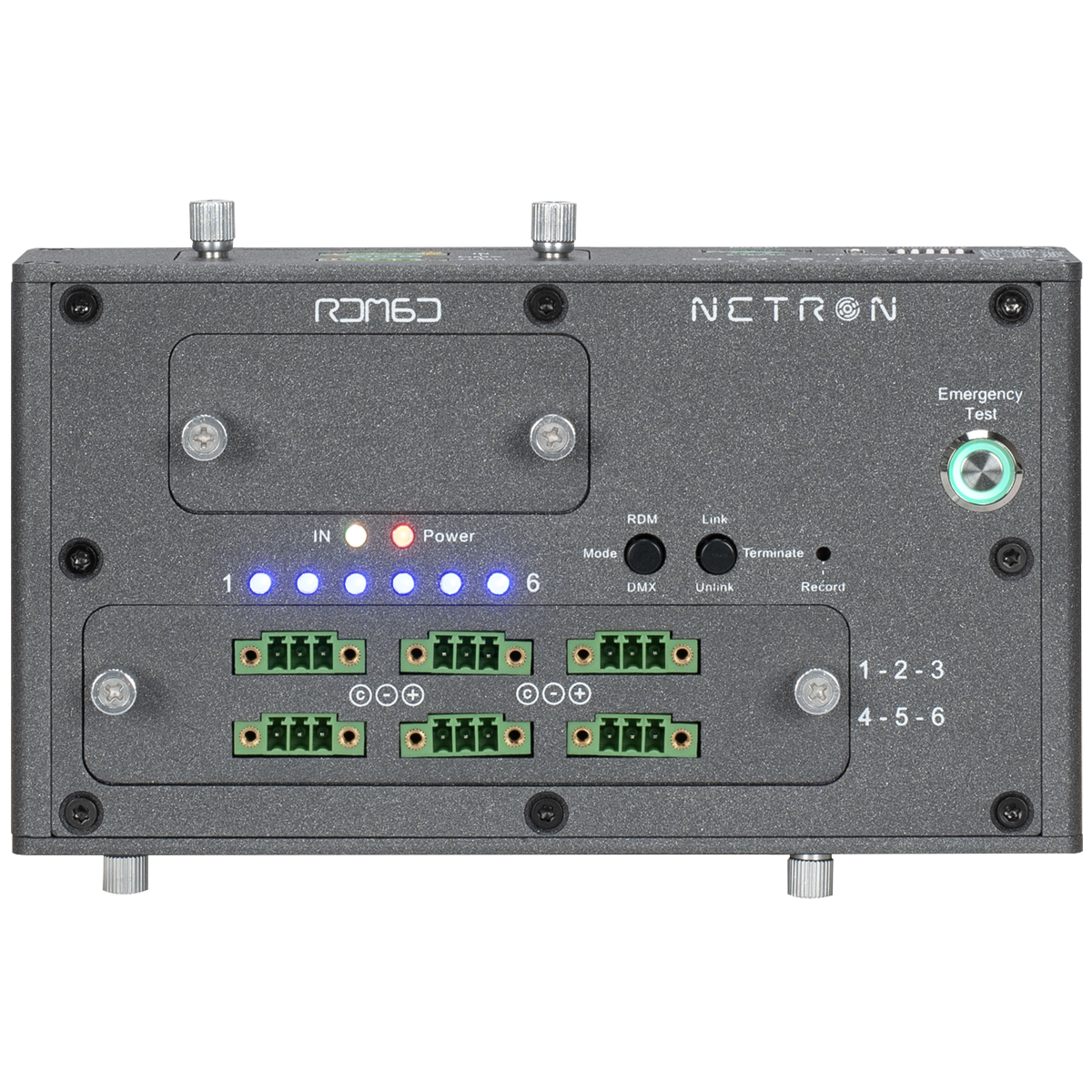 NDR601 - RDM6D - RDM Splitter 1x6 Terminal, DIN