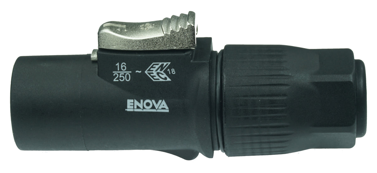 Enova PO23MP-WOU - Power cable connector male, black IP65 rated True 1 Style
