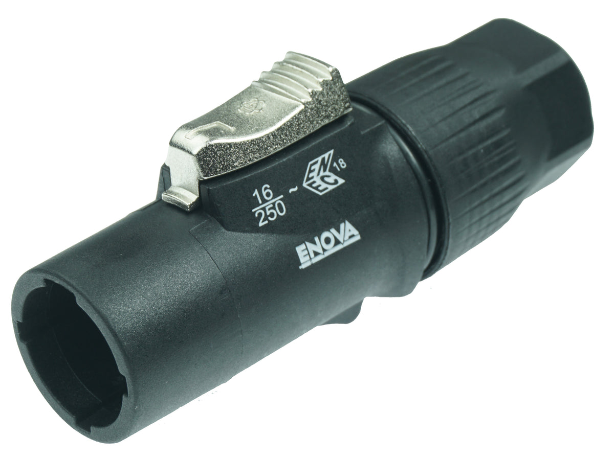 Enova PO23MP-WOU - Power cable connector male, black IP65 rated True 1 Style