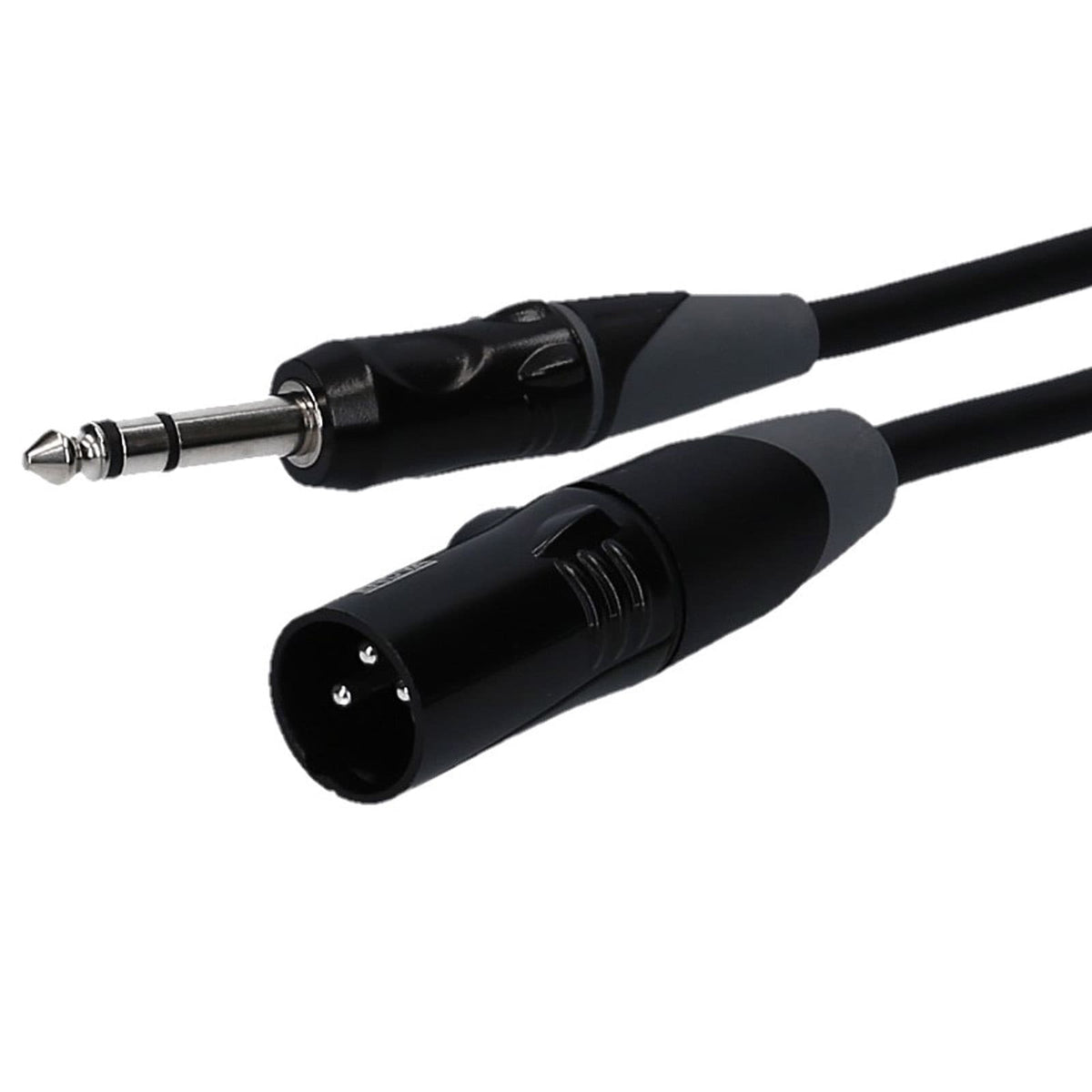 Enova EC-A1-XLMPLM3 - XLR male to 1/4" plug 3 pole microphone cable 3-pin analogue & AES with velcro