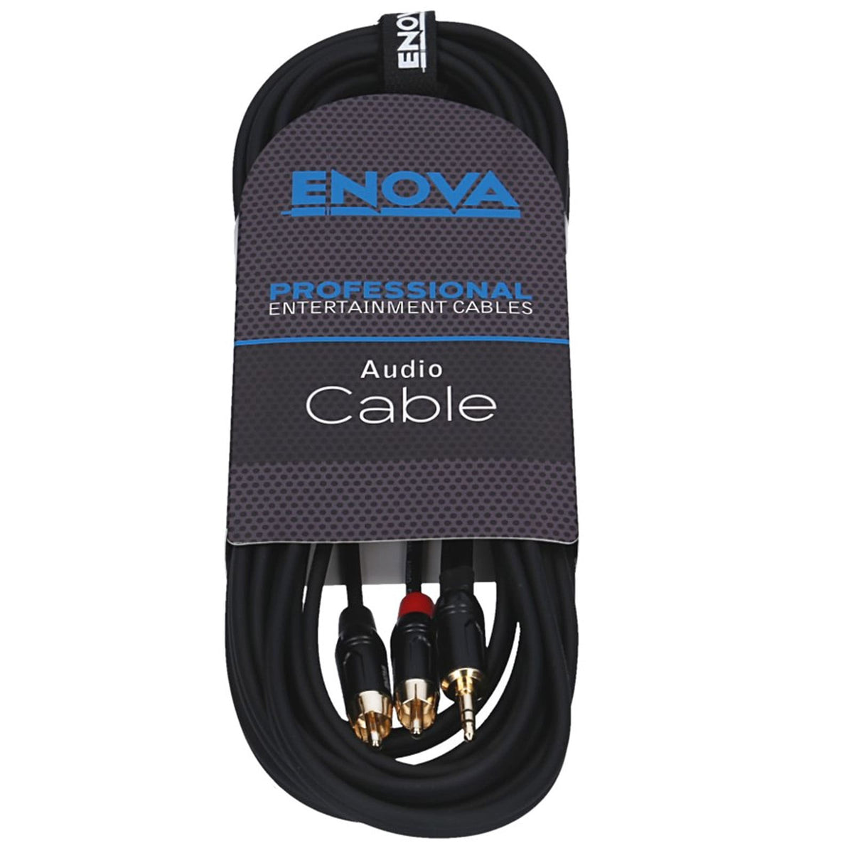 Enova EC-A3-PSMCLM - 3.5 mm jack-RCA male adapter cable red & black stereo cable