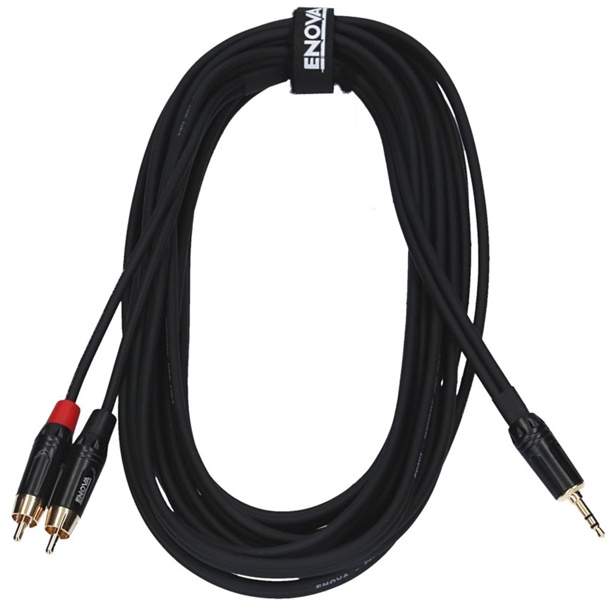 Enova EC-A3-PSMCLM - 3.5 mm jack-RCA male adapter cable red & black stereo cable