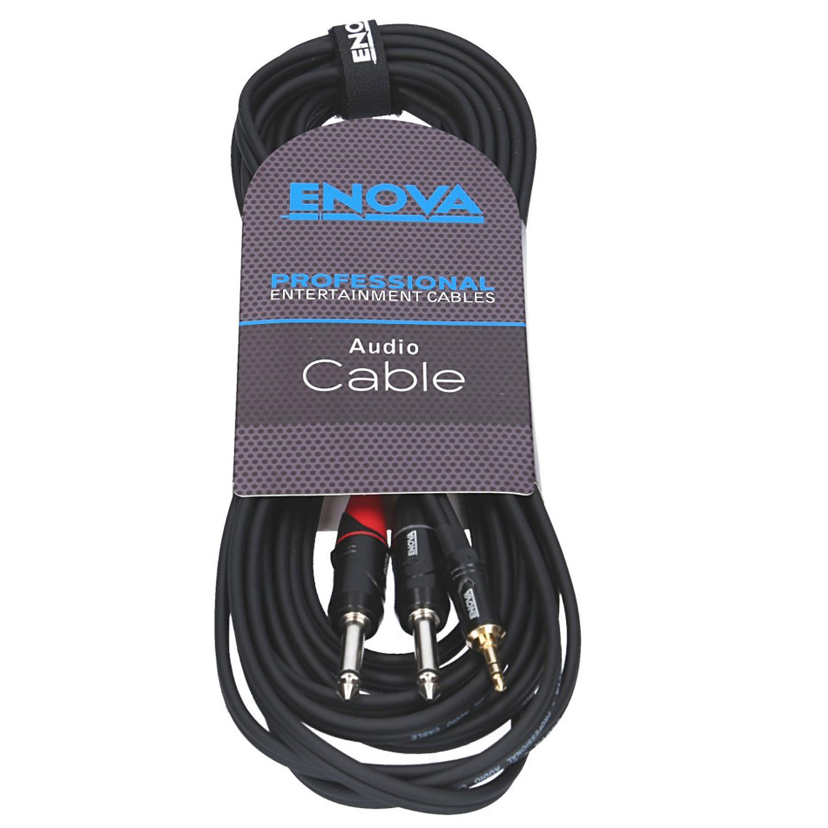Enova EC-A3-PSMPLM - Jack 3.5 mm 3 pin - Jack 6.35 mm 2 pin adapter cable black & red stereo cable