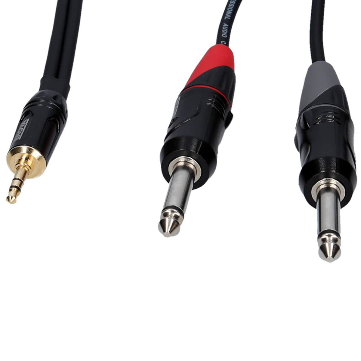 Enova EC-A3-PSMPLM - Jack 3.5 mm 3 pin - Jack 6.35 mm 2 pin adapter cable black & red stereo cable