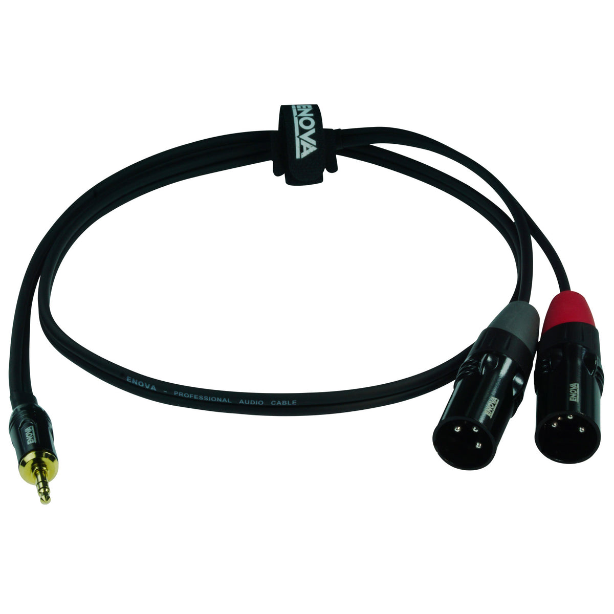 Enova EC-A3-PSMXLM - Jack 3.5 mm 3 pin - XLR male 3 pin adapter cable black & red stereo cable