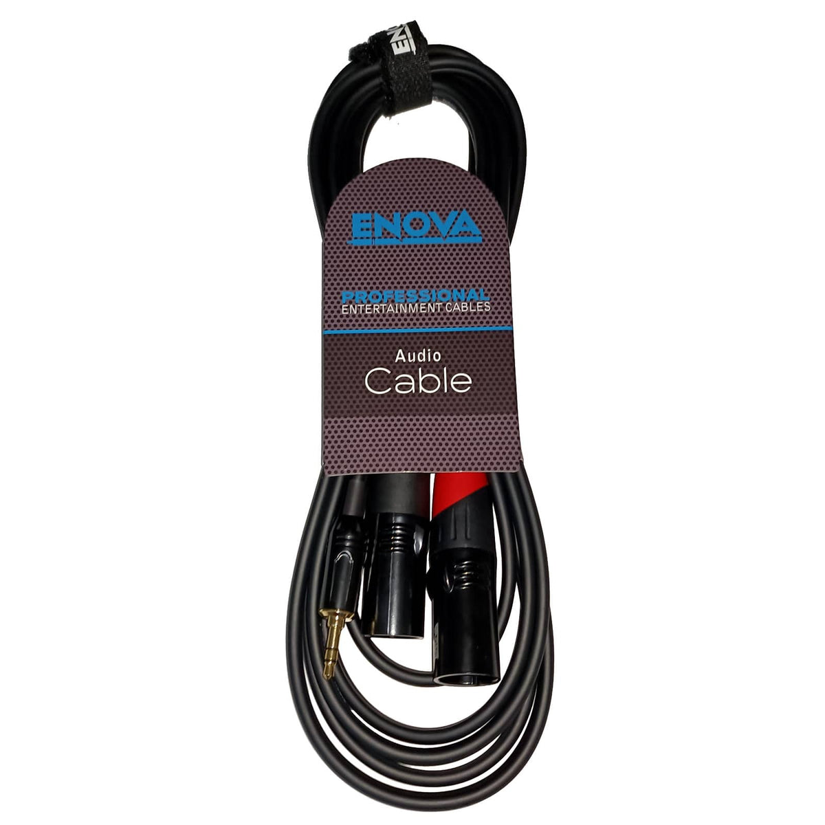 Enova EC-A3-PSMXLM - Jack 3.5 mm 3 pin - XLR male 3 pin adapter cable black & red stereo cable