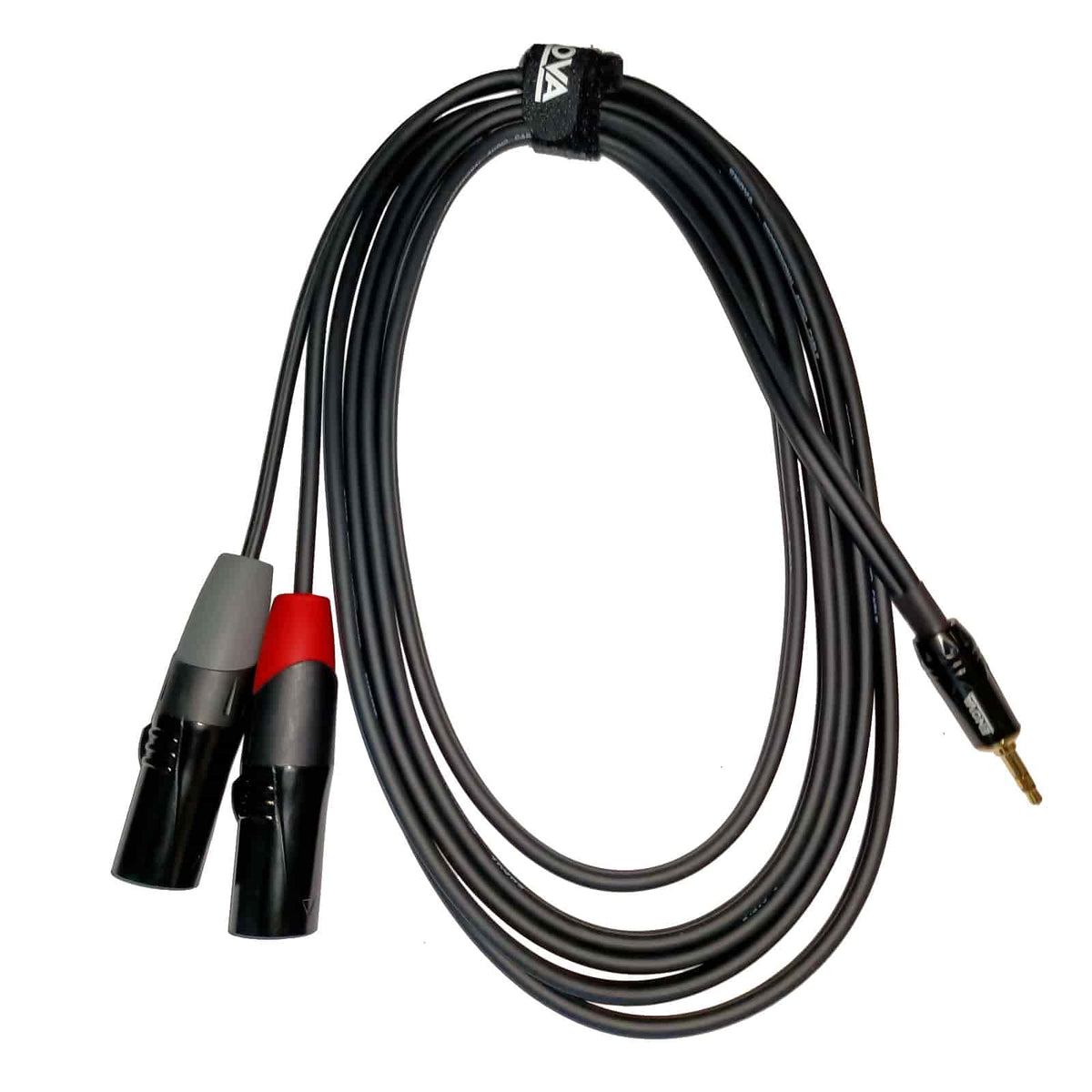 Enova EC-A3-PSMXLM - Jack 3.5 mm 3 pin - XLR male 3 pin adapter cable black & red stereo cable