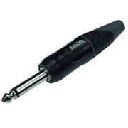 Enova PL22MB - 1/4" plug 2 pole mono black housing and grey boot