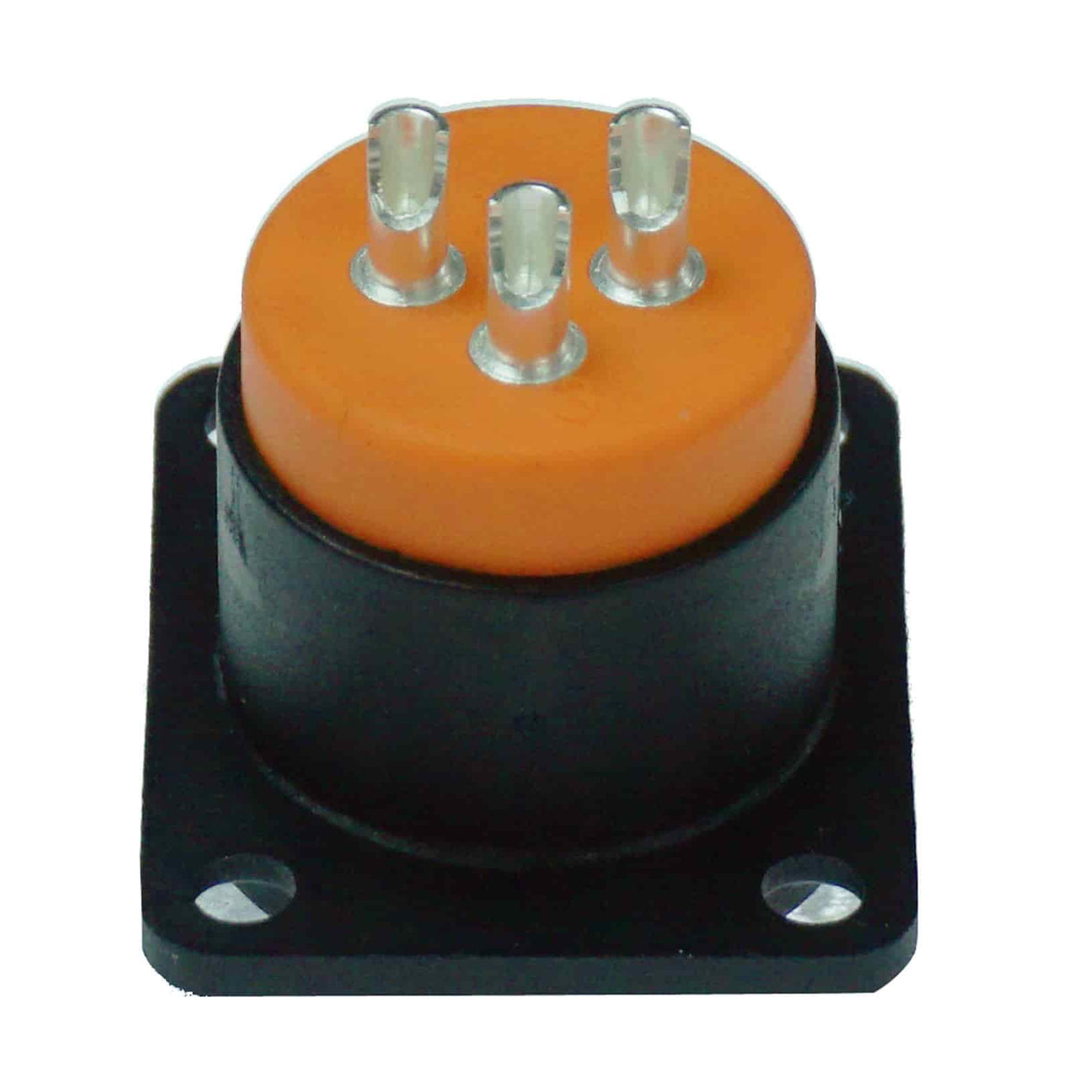 Enova XL13MB-W - XLR chassis connector male 3-pin IP65 black plastic housing solder cups