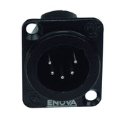 Enova XL15MB - XLR chassis connector male 5-pin black metal housing solder cups