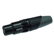 Enova XL25FB - XLR cable connector female 5-pin black housing and grey boot solder cups