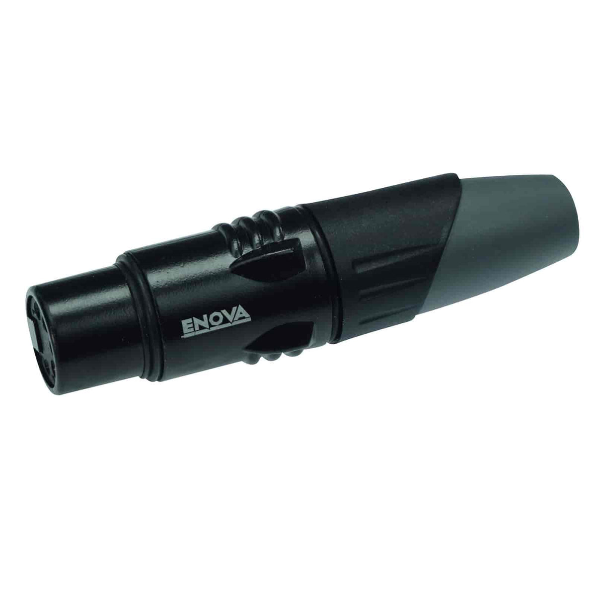 Enova XL25FB - XLR cable connector female 5-pin black housing and grey boot solder cups