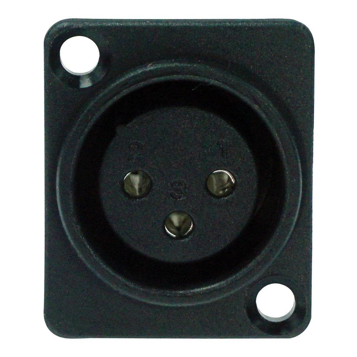Enova XL13FB-W - XLR chassis connector female 3-pin IP65 black plastic housing solder cups
