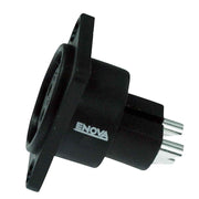 Enova XL13FB-W - XLR chassis connector female 3-pin IP65 black plastic housing solder cups