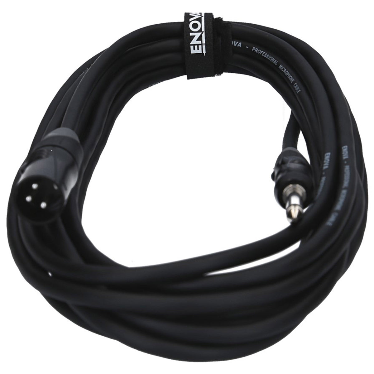 Enova EC-A1-XLMPLM2 - XLR male to 1/4" plug 2 pole microphone cable analogue & AES with velcro
