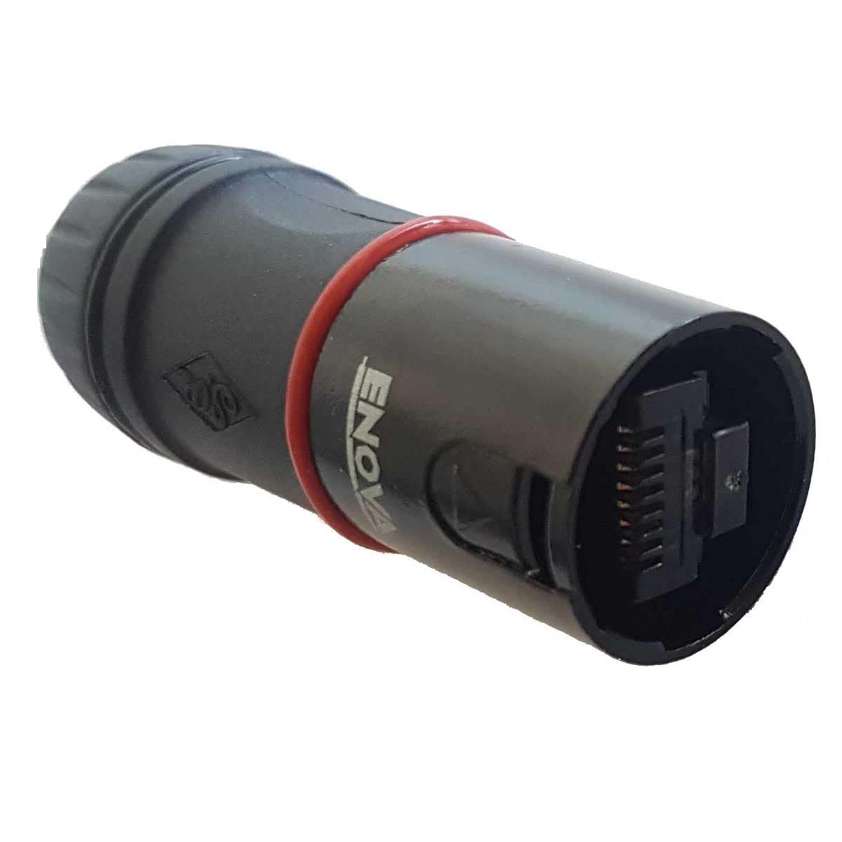 Enova RJ28MB-C5 - RJ45 cable connector protection black metal housing