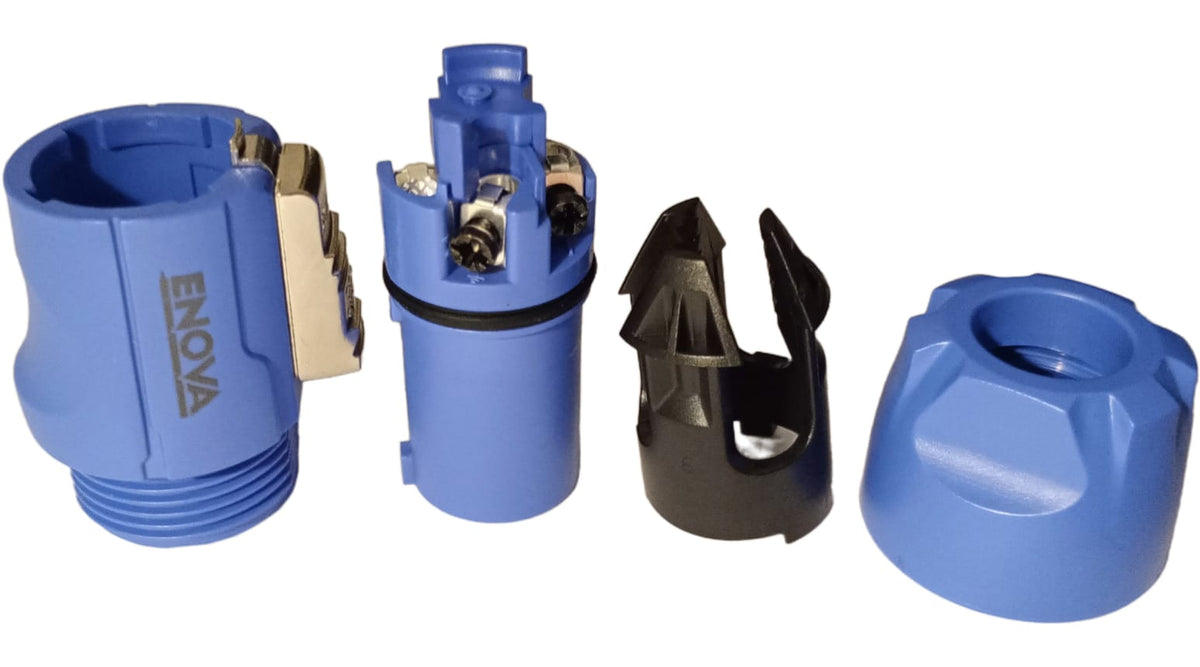Enova PO23FP-IN - Power cable connector blue input 230 V 20 A.