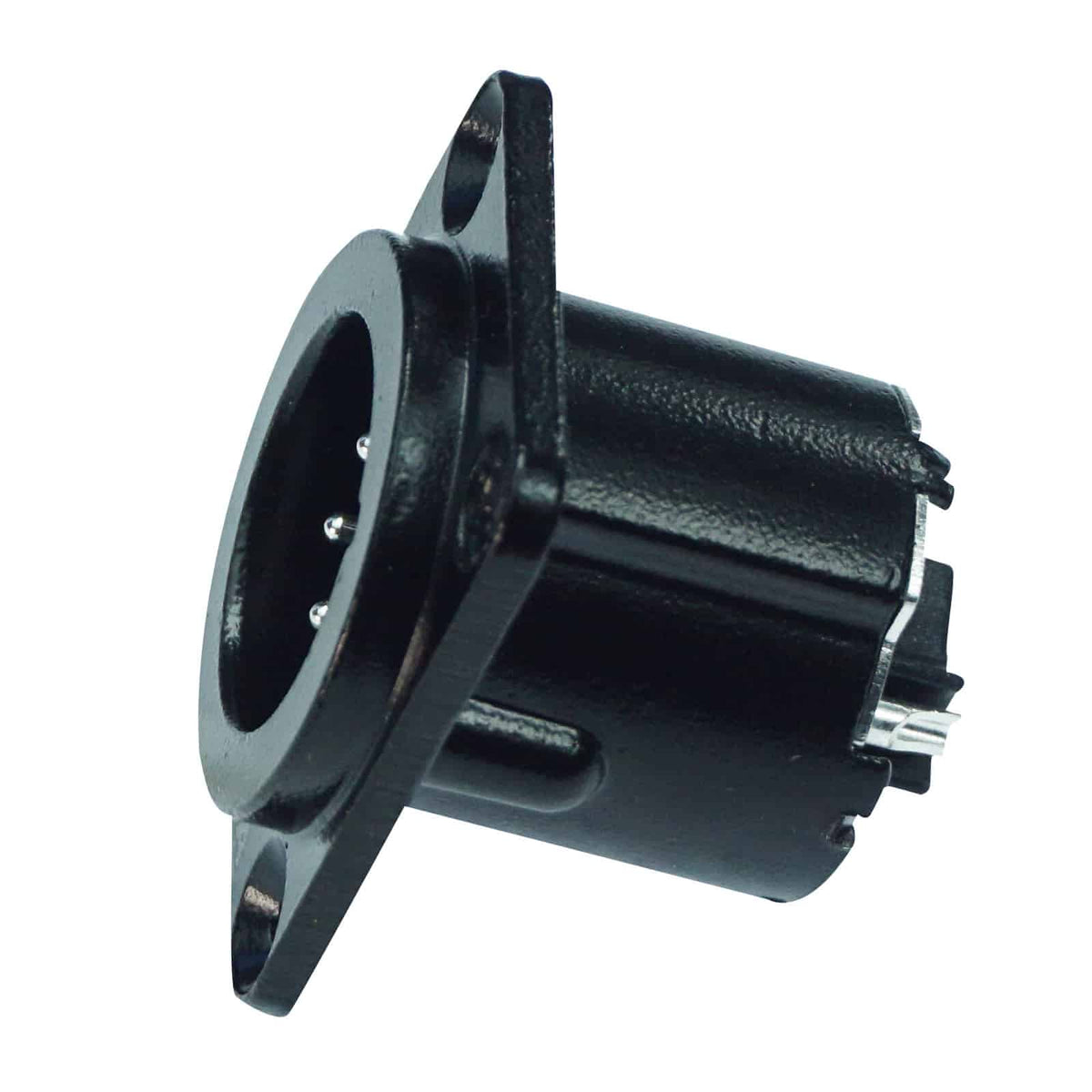 Enova XL15MB - XLR chassis connector male 5-pin black metal housing solder cups
