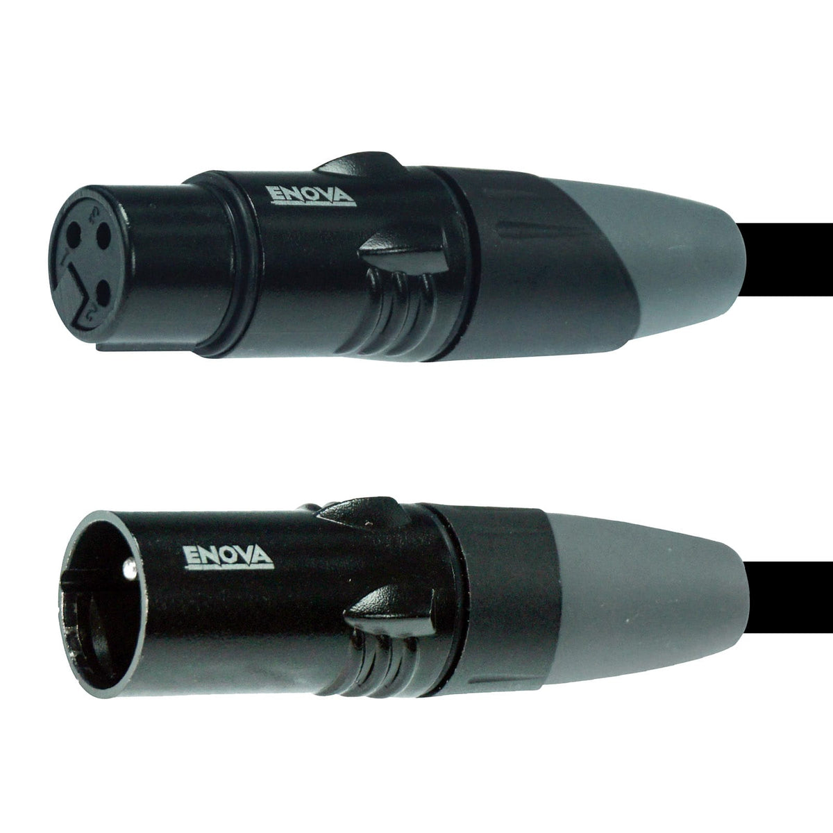 Enova EC-A1-XLFM - XLR female to XLR male microphone cable 3-pin analogue & AES with velcro