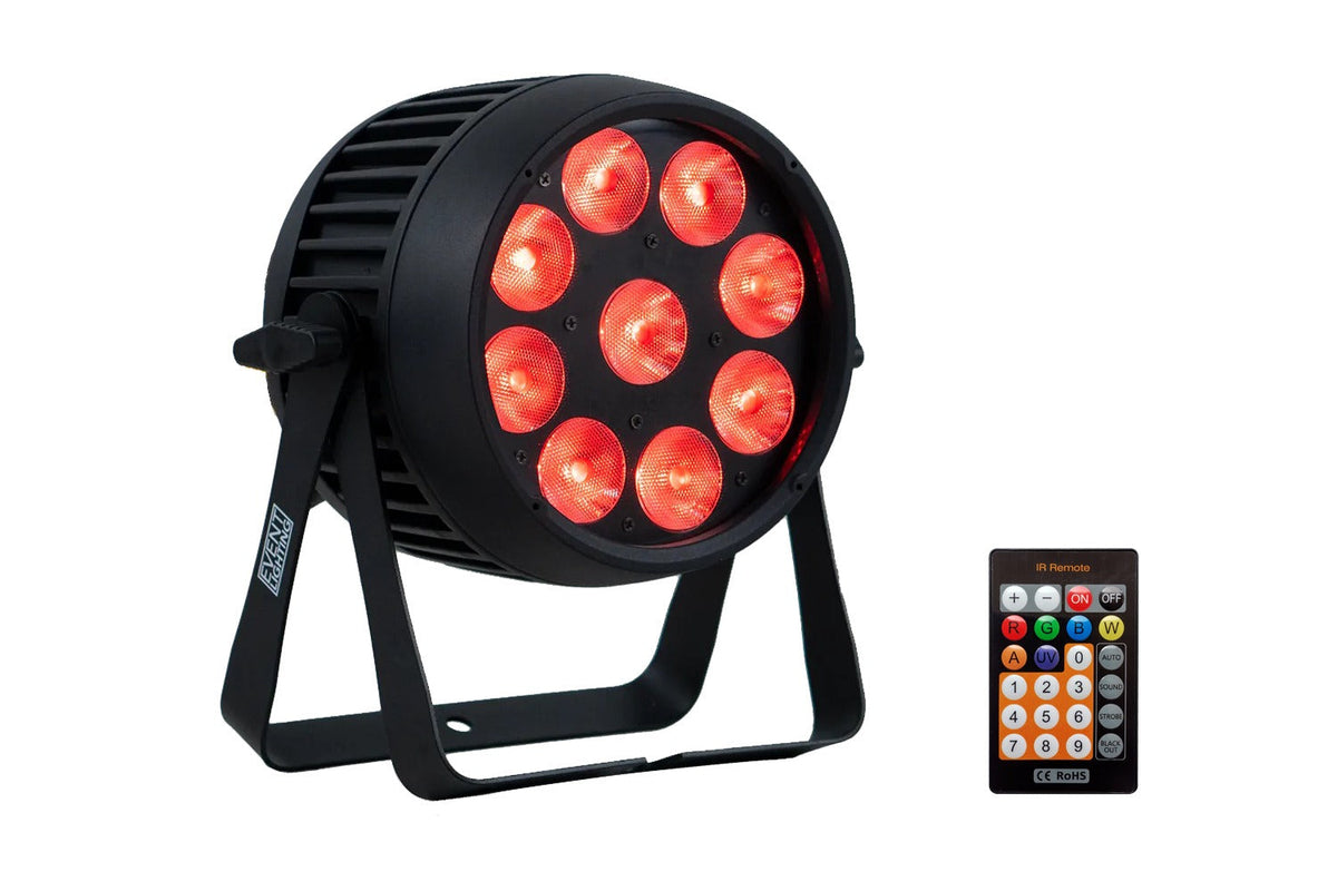 PAR9X12BH-IP - IP65 Battery Par w/9 x 12W RGBWAU LEDs & WDMX