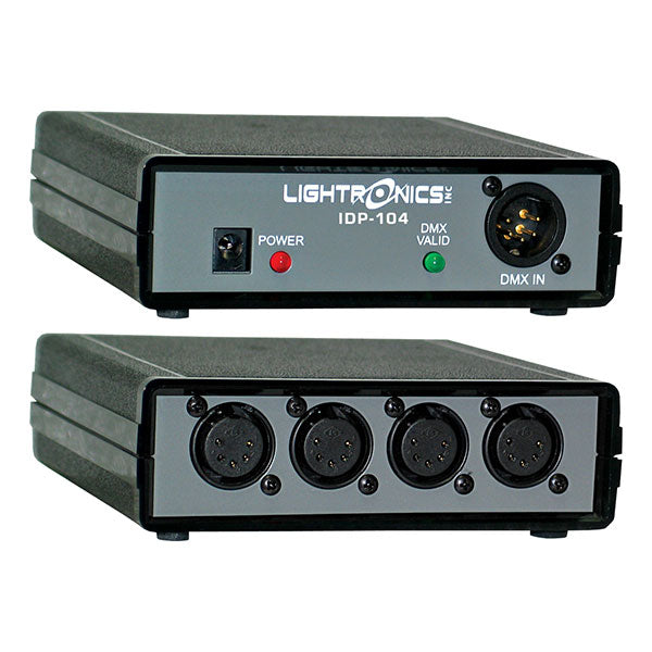 Lightronics IDP104 Portable DMX Opto-Isolator, 1 In / 4 Out, 5-Pin