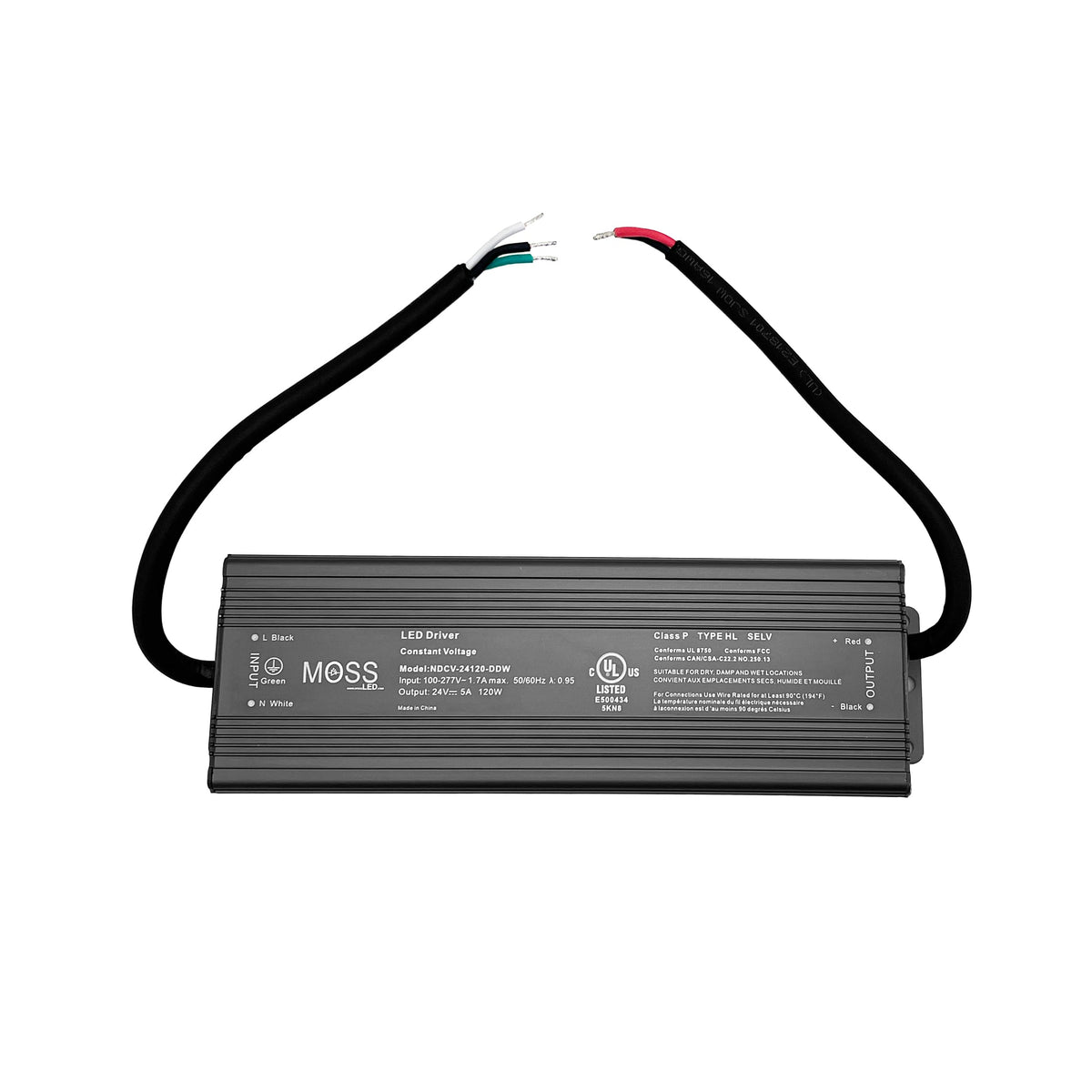 NDCV Fanless & Metal Housed Power Supply 24VDC 120 Watt