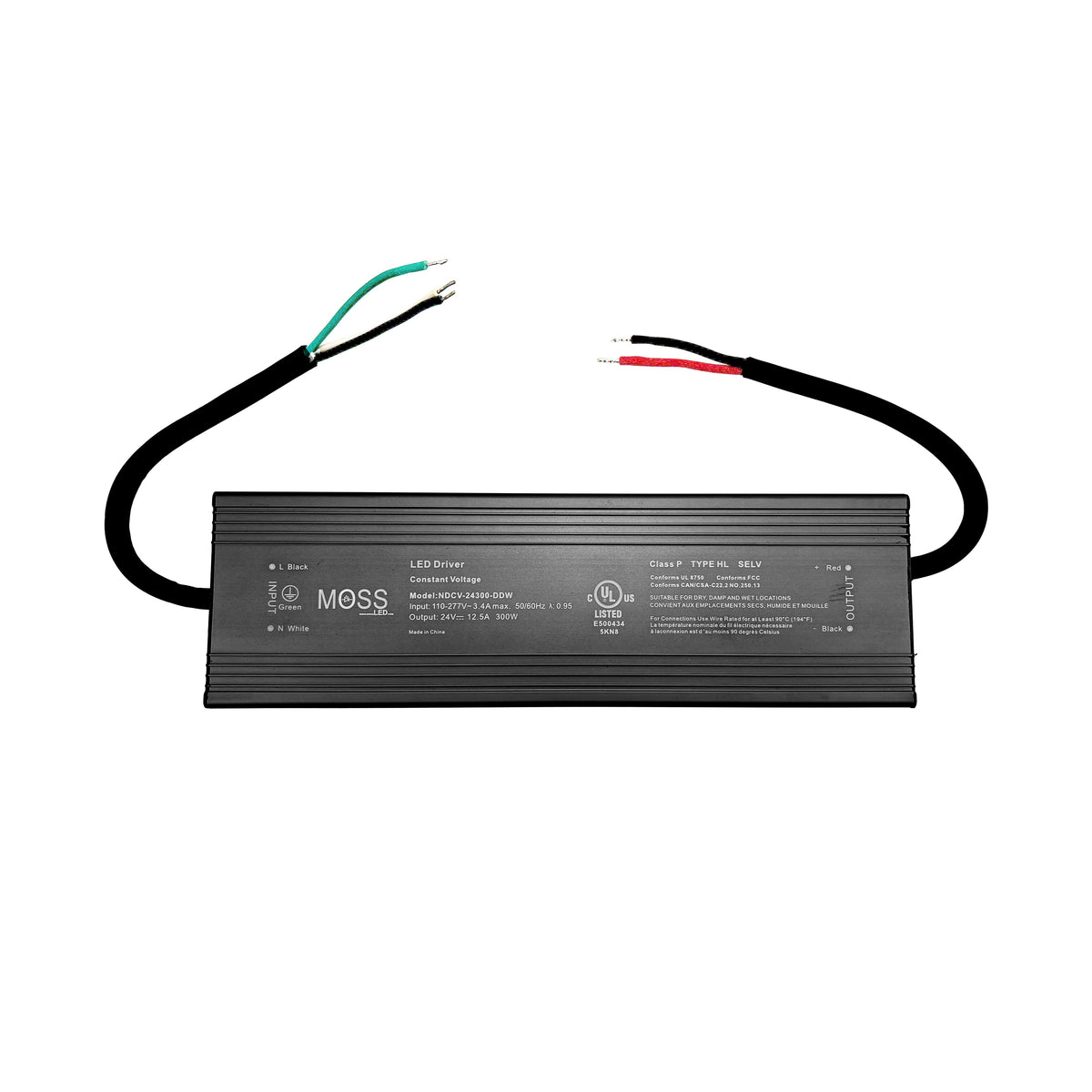 NDCV Fanless & Metal Housed Power Supply 24VDC 300 Watt