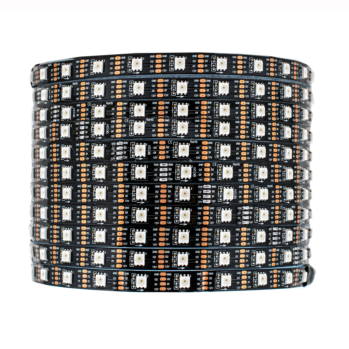 Pixel FlexLED 12V RGB High Frequency Individual Chip Control IP43 (Indoor) 48 LED/Meter Bare Wire