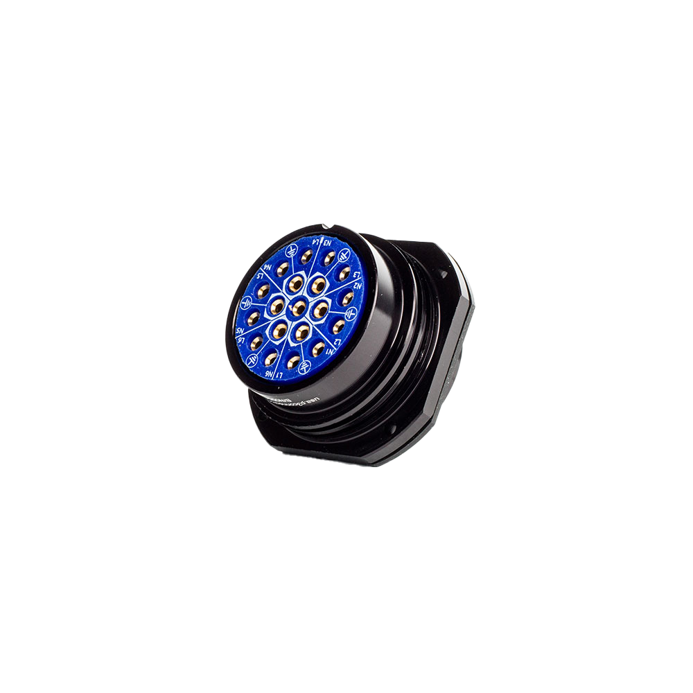 Phase 3 19-pin female panel mount connector