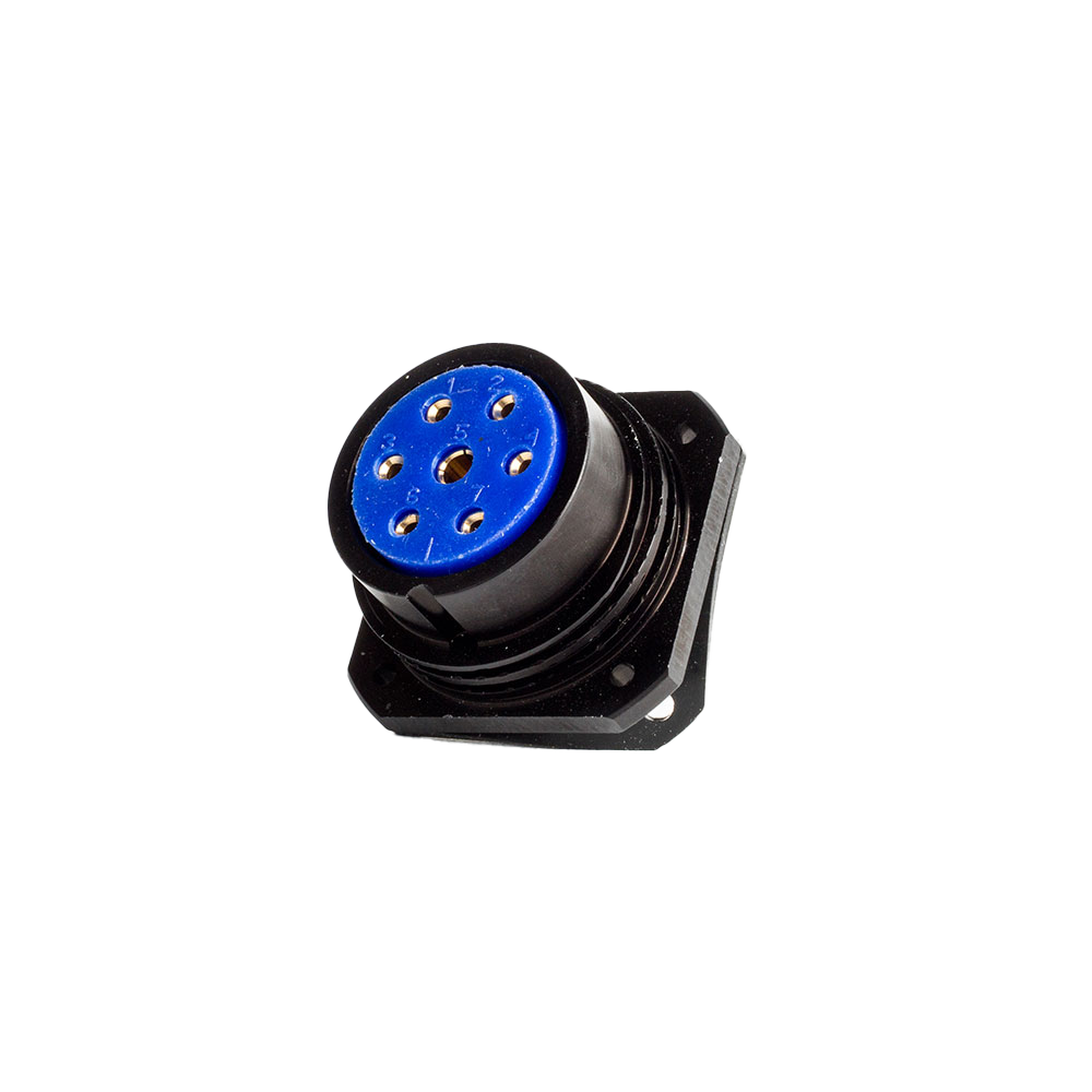 Phase 3 7-pin female panel mount connector